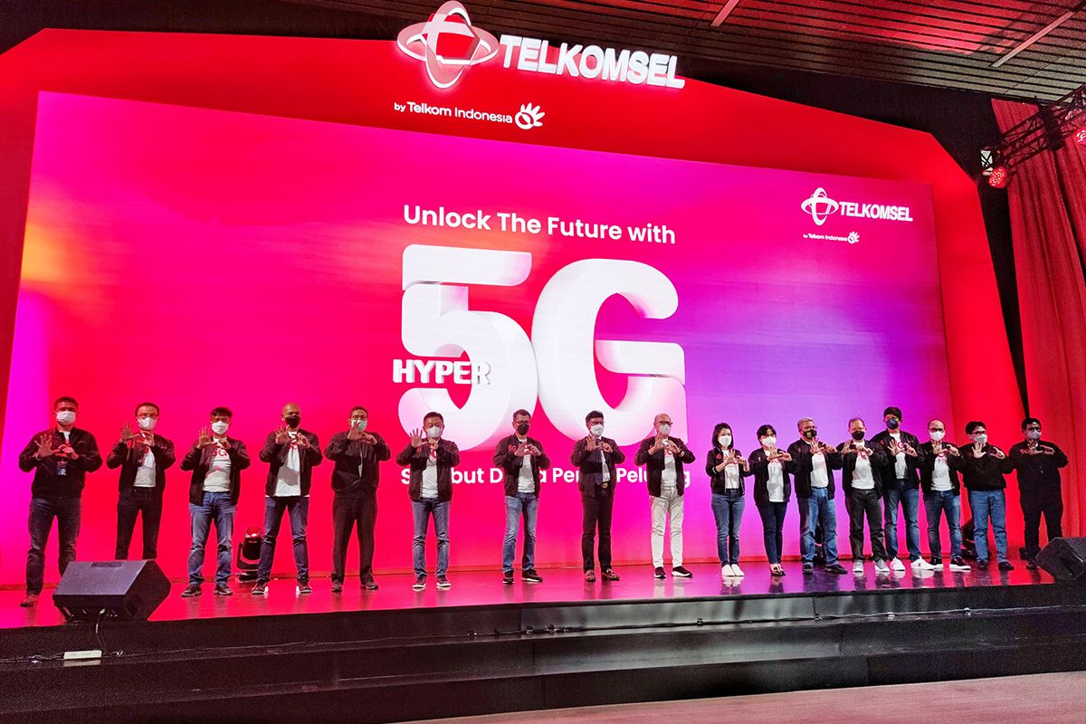 Peluncuran layanan 5G Telkomsel di Jakarta, Kamis (27/5/2021)