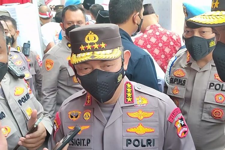 Kapolri Jenderal Listyo Sigit Prabowo saat ditemui di Bundaran Hi, Jakarta Pusat, Minggu (28/8/2022). 