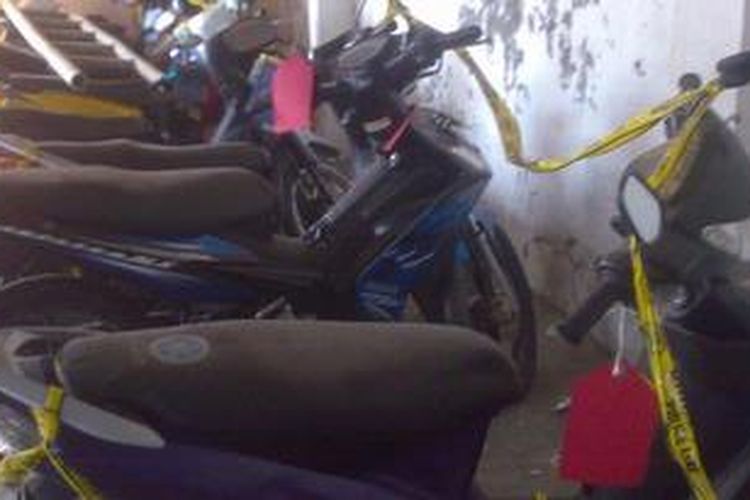 Ilustrasi: Barang bukti motor sitaan kasus pencurian kendaraan bermotor. 