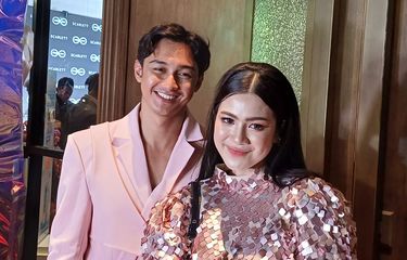 Pasangan artis peran Caesar Hito dan Felicya Angelista saat ditemui di daerah Alam Sutera, Tangerang, Kamis (11/1/2024).
