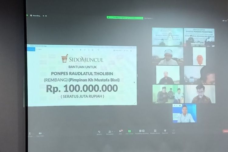 Sido Muncul memberikan bantuan sebesar Rp 700 juta untuk lima pondok pesantren dan 1.000 kaum duafa di Kabupaten Semarang. 