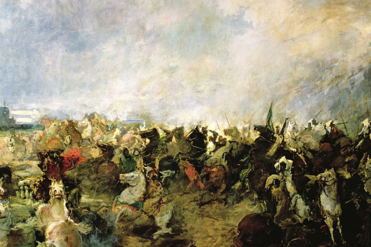 Lukisan tentang Pertempuran Guadalete.