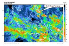 Badai Tropis Langka Tumbuh di Utara Indonesia