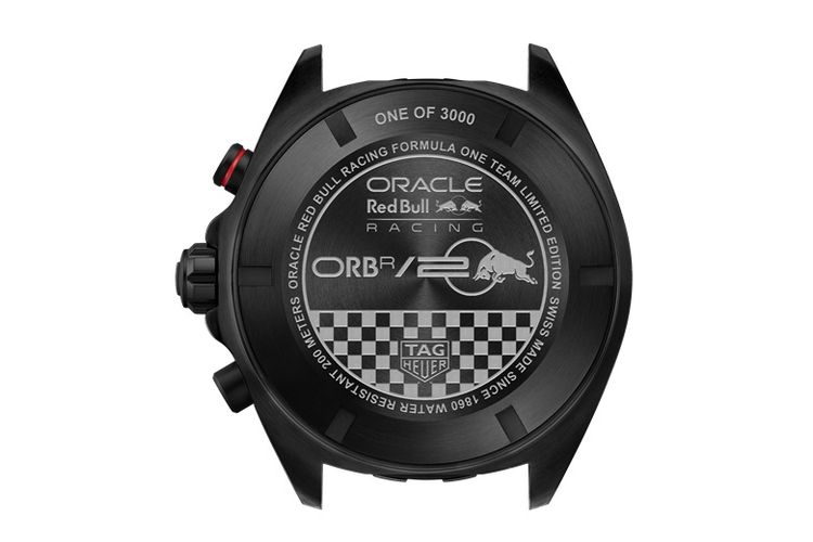 Bagian belakang TAG Heuer Formula 1 Chronograph x Oracle Red Bull Racing.