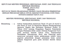 Rencana Jadwal Seleksi Calon PPPK Guru 2022