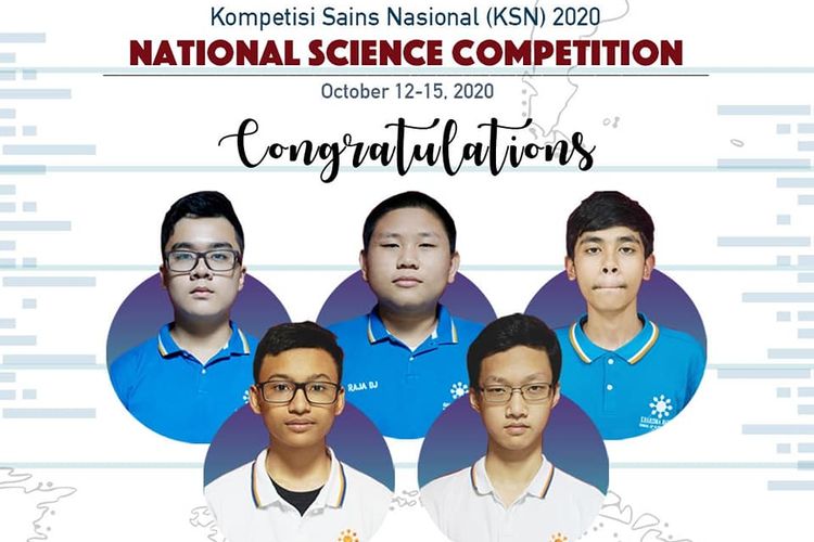 Dalam gelaran Kompetisi Sains Nasional (KSN) 2020 Puspresnas Kemendikbud jenjang SMA, siswa Kharisma Bangsa berhasil meraih prestasi dengan membawa pulang 5 medali.
