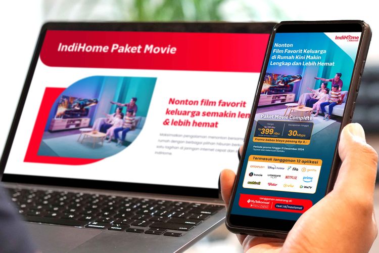 Operator seluler Telkomsel memperbarui paket langganan IndiHome Movie. Kini, ada tiga opsi paket yang dihadirkan, yakni Movie Standard, Movie Premium, dan Movie Complete. Dengan paket IndiHome Movie, pengguna bisa menikmati layanan internet rumah berkecepatan tinggi hingga 100 Mbps, sekaligus mendapatkan akses ke hingga 13 layanan streaming video. 