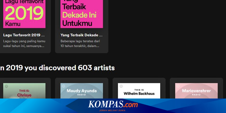 Cara Membuat Spotify Wrapped 2019 Dan Membaginya Ke Medsos Halaman All Kompas Com