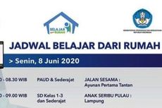 Jadwal TVRI Belajar dari Rumah, Senin 8 Juni 2020