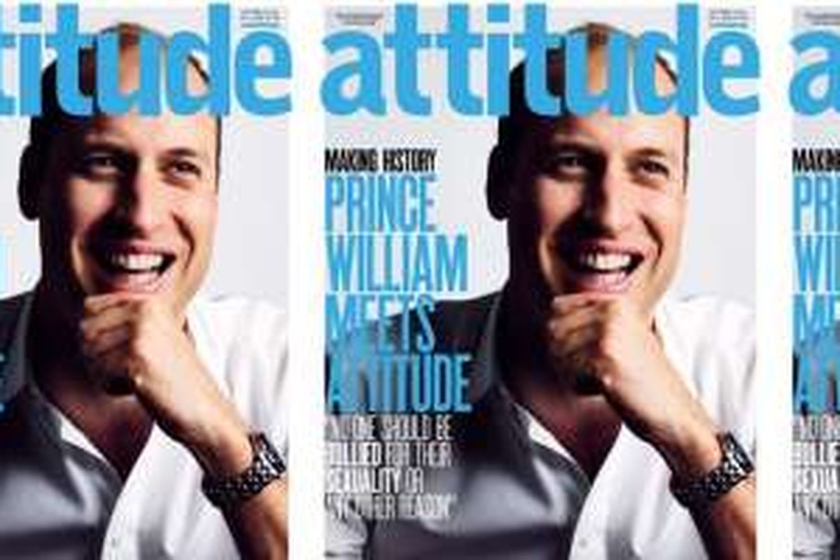 Pangeran William tampil di majalah pria gay bernama Attitude. 