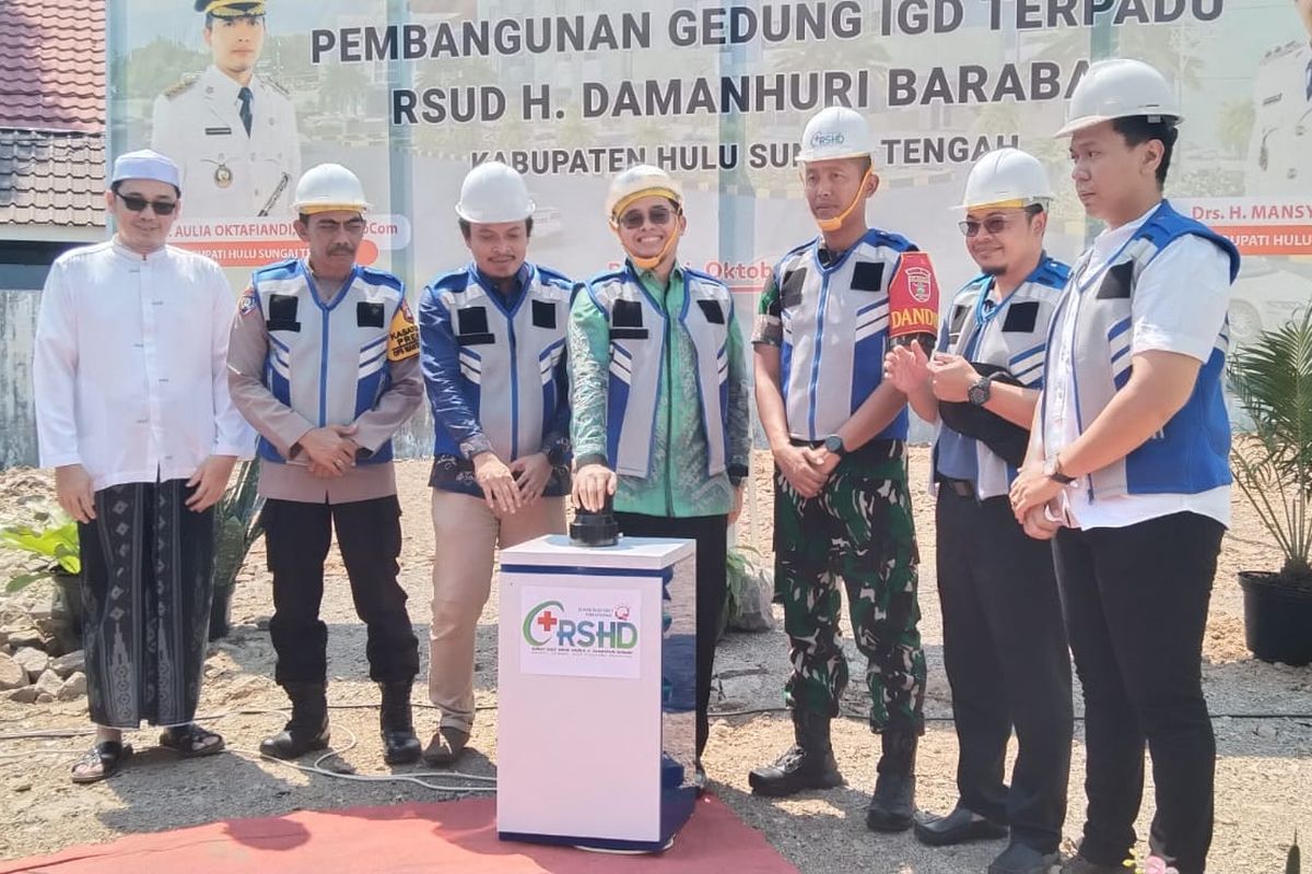 Pemkab HST jalankan groundbreaking IGD RSUD H Damanhuri Barabai.