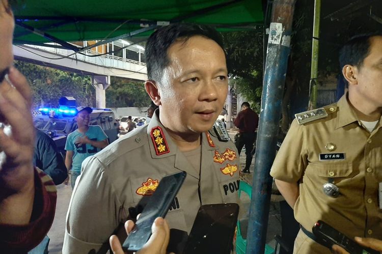 Kapolres Metro Jakarta Selatan, Komisaris Besar Bastoni Purnama di lokasi tawuran kawasan Manggarai, Selasa (29/10/2019)