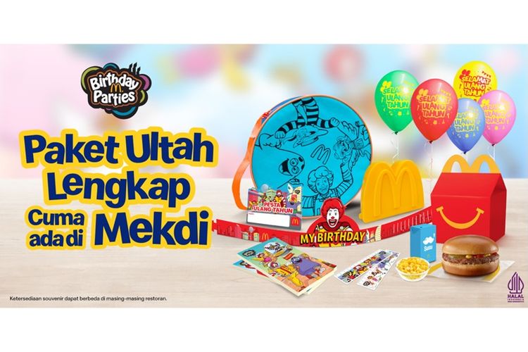 Selain tema ulang tahun, McDonald's Indonesia juga punya paket ulang tahun menarik.