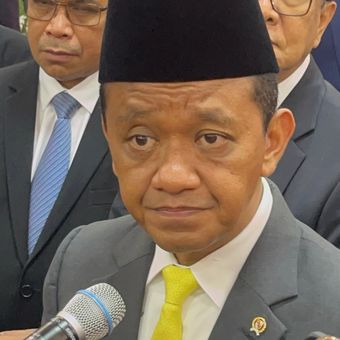 Menteri Energi dan Sumber Daya Mineral (ESDM) Bahlil Lahadalia saat ditemui di Kementerian ESDM, Jakarta, Rabu (6/5/2026).