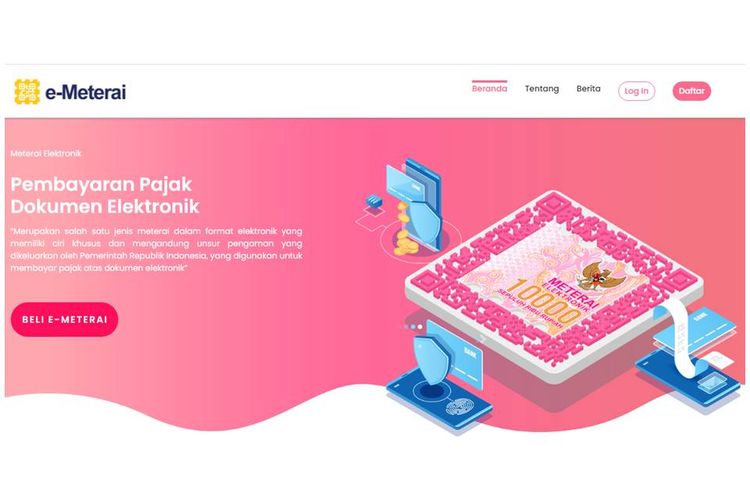 Ilustrasi materai elektronik.