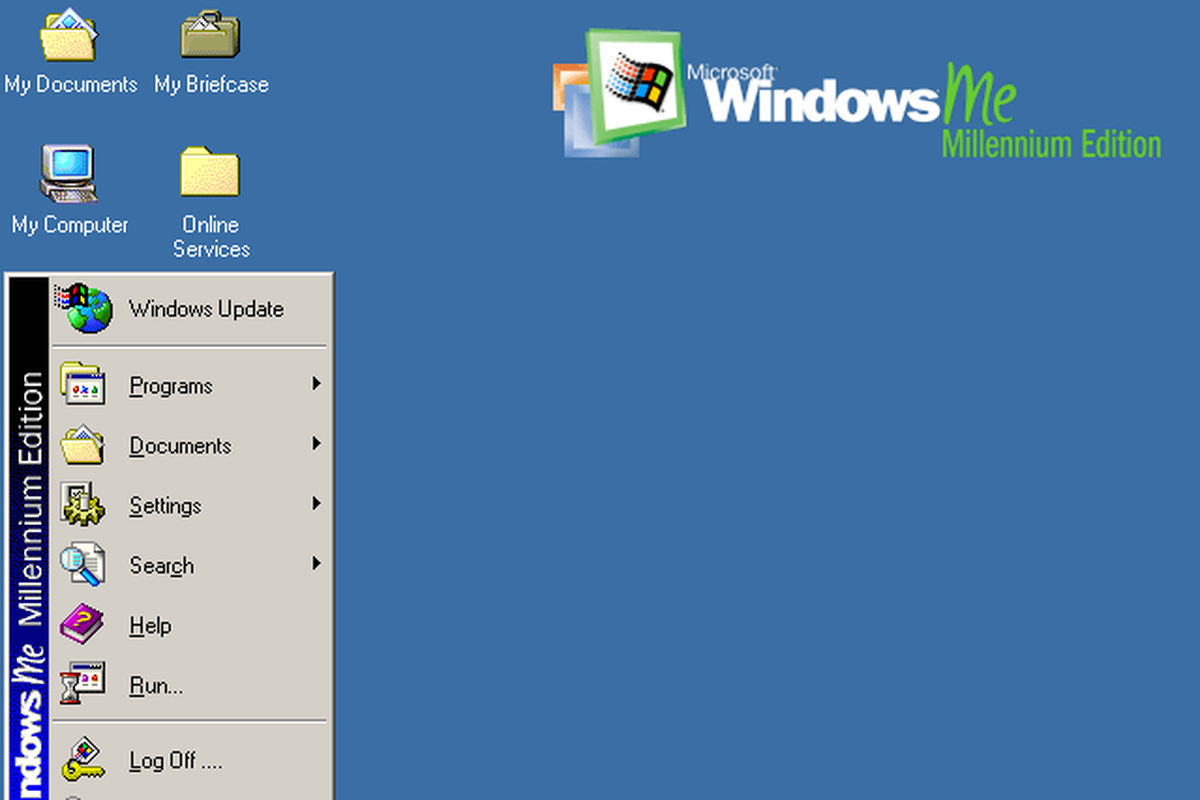 Penampilan WIndows Millenium Edition (ME).