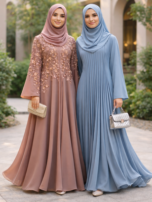 Abaya Kloosh dan Pleated, Tampil Lebih Statement