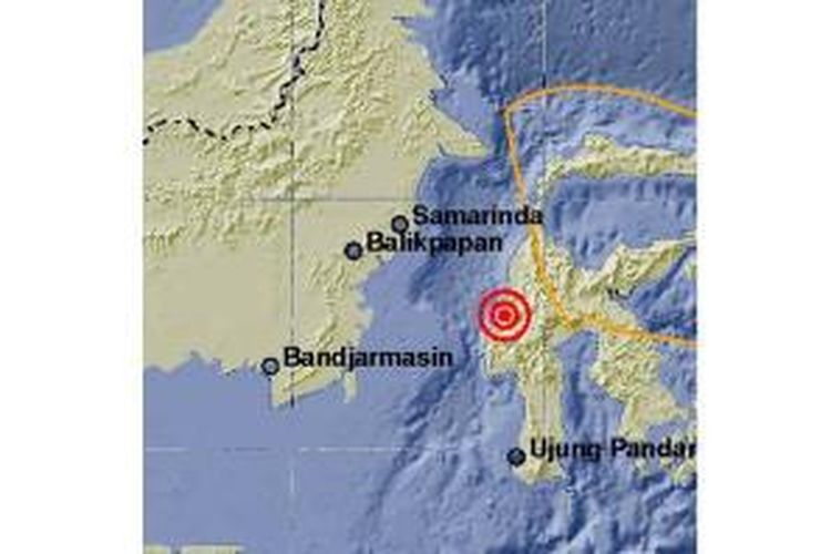 Gempa  berkekuatan  5,1 SR  mengguncang kota Mamuju, Sulawesi Barat, Minggu (29/9/2013) pagi, sekitar pukul 7.30  WIB.