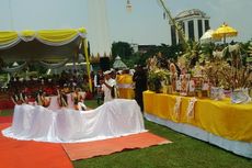 Umat Hindu Gelar Ritual Tawur Kasanga di Surabaya