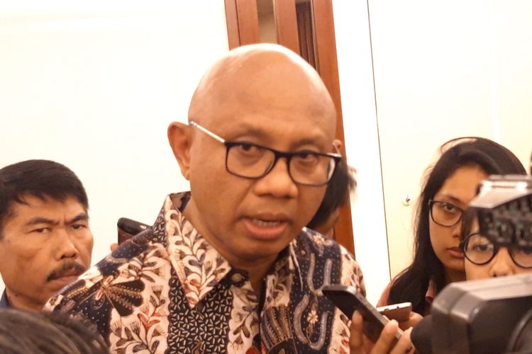 Direktur Utama PT MRT Jakarta William P Sabandar di hotel Le Meridien, Jakarta Pusat, Rabu (19/6/2019)