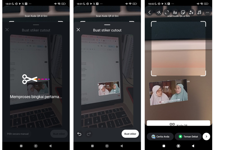 Ilustrasi cara buat stiker GIF di IG Stories