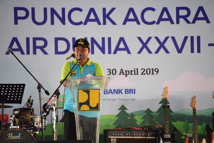 Wakil Gubernur Jawa Barat, Uu Ruzhanul Ulum, saat Kegiatan Puncak Hari Air Dunia (HAD) XXVII Tahun 2019, yang digelar di kawasan Situ Lido, Kabupaten Bogor, Selasa (30/4/2019).
