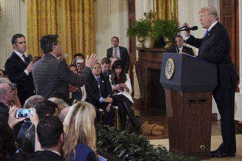 Bertengkar dengan Trump, Gedung Putih Cabut Izin Liputan Jurnalis CNN
