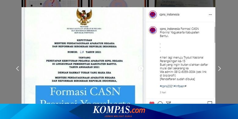 Beredar Informasi Formasi Casn 2021 Di Pemkab Bantul Ini Kata Sekda Halaman All Kompas Com