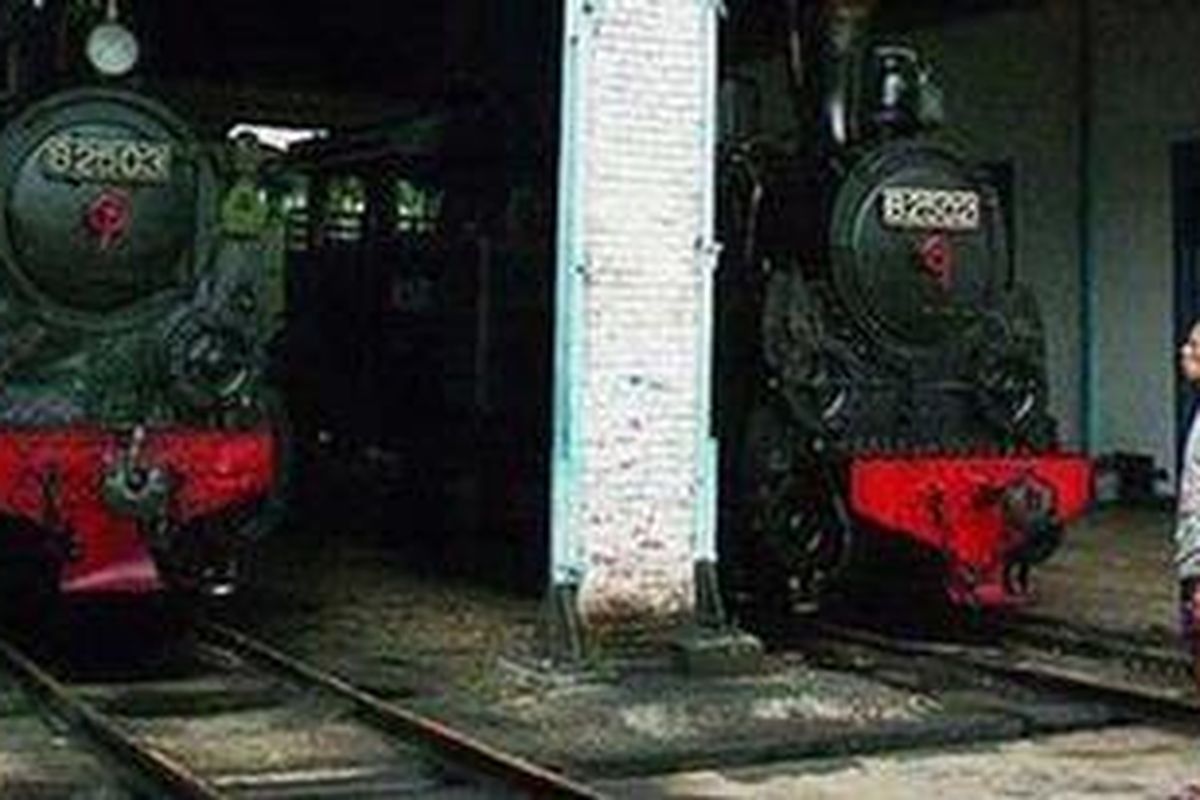Museum Kereta Api Ambarawa di Kabupaten Semarang, Jawa Tengah.