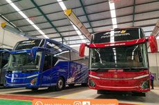 Bus Baru PO Putra Jaya Bertema Club Bola, Ada Fasilitas PlayStation