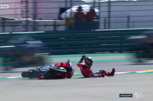 Hasil MotoGP Aragon, Lorenzo Terjatuh, Marquez Juara