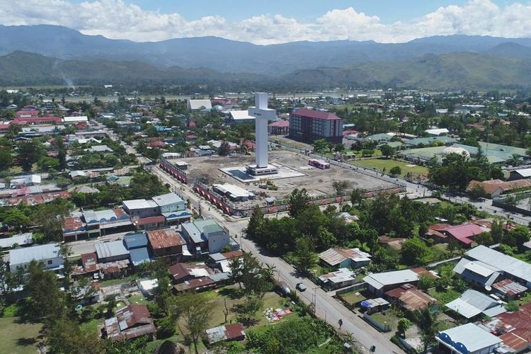 Kawasan Menara Salib, Wamena, Jayawijaya, Papua.