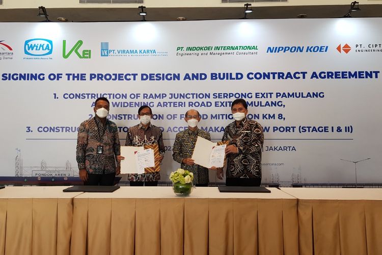 Penandatangan kerjas sama proyek antara PT Bintaro Serpong Damai (BSD) selaku pemilik proyek dan PT Wijaya Karya sebagai kontraktor. Penandatanganan dokumen ini berlangsung di The Ritz-Carlton Jakarta, Pacific Place, Jakarta pada Senin (31/1/2022). 