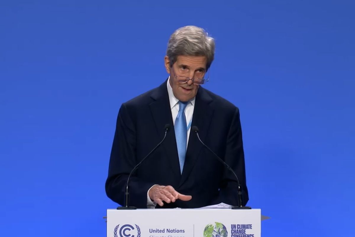 John Kerry, Utusan Khusus Bidang Iklim Amerika Serikat, di COP26, Rabu (10/11/2021).