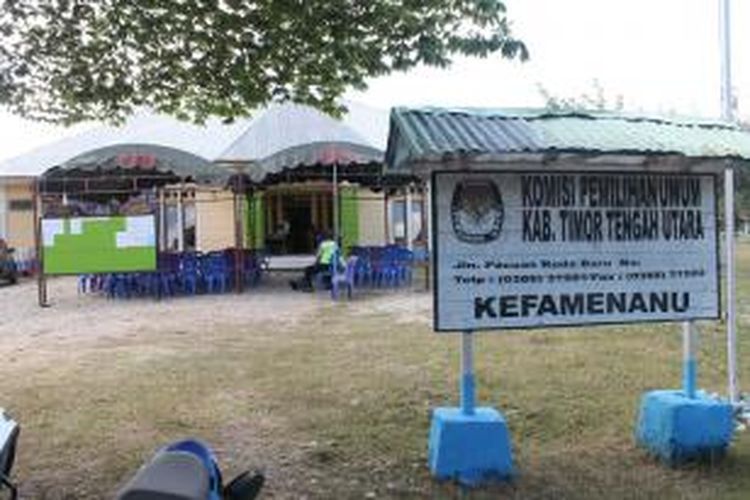 Kantor Komisi Pemilihan Umum (KPU) Kabupaten Timor Tengah Utara (TTU), Nusa Tenggara Timur (NTT), Senin (3/8/2015)