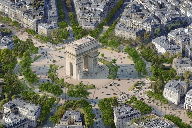 Paris ubah jalan Champ Elysees jadi taman ramat pejalan kaki.