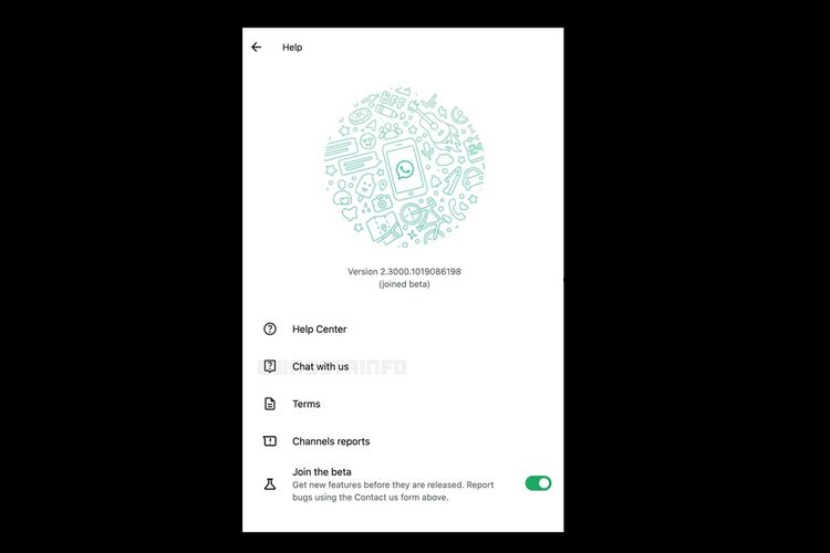 Ilustrasi fitur chat dengan tim WhatsApp langsung dari WhatsApp web