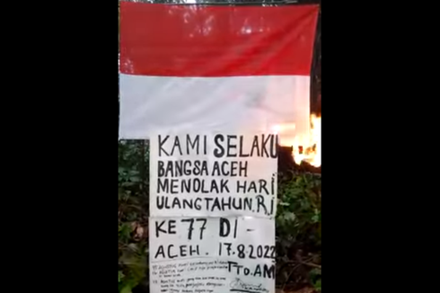 Viral, Video Pembakaran Bendera Merah Putih Diduga di Aceh, Ini Kata Polisi