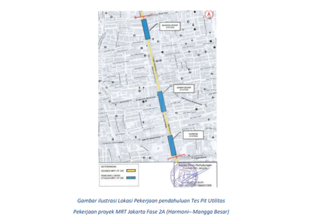 Ada Pengecekan Utilitas di Sekitar Proyek MRT Fase 2A, PT MRT Jakarta Minta Maaf jika Ganggu Lalin