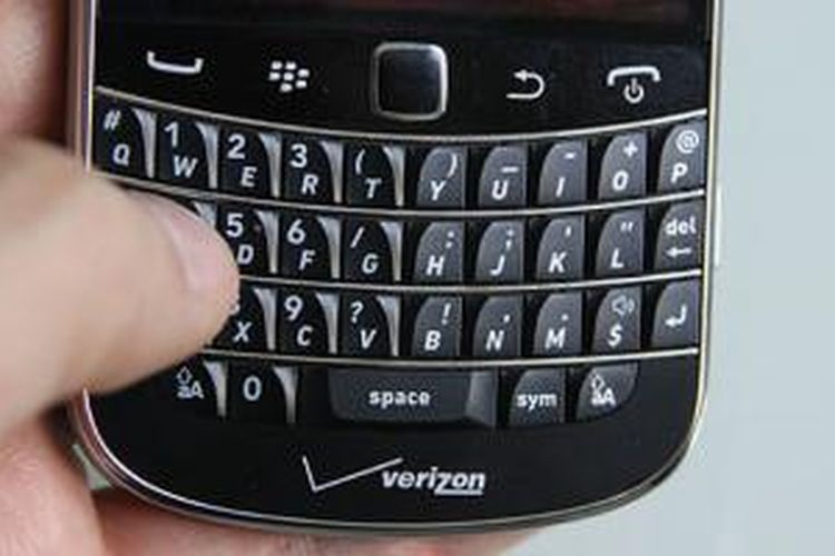Trackpad dan tombol fungsi pada perangkat BlackBerry model lama