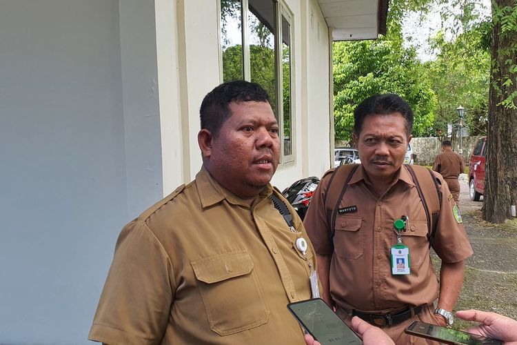 Kepala SDN Sawah, Suyatno ditemui di Kantor DPRD Gunungkidul. Senin (19/12/2022)