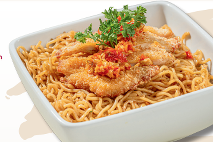 Menu kereta Indomie Goreng Katsu Geprek