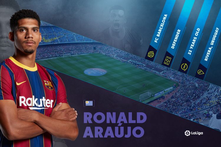 Bek tengah Barcelona, Ronald Araujo, menjadi pemain bertalenta terkini yang masuk jajaran LaLiga Rising Stars.