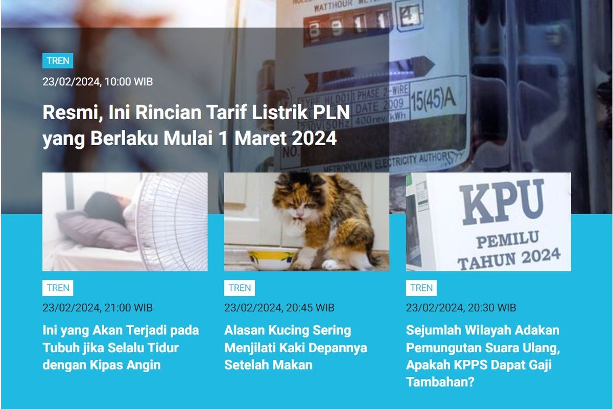Populer Tren Jumat (23/2/2024) sampai Sabtu (24/2/2024)