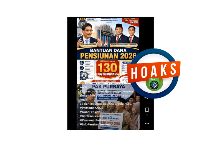INFOGRAFIK: Hoaks Bantuan Dana untuk Pensiunan Sebesar Rp 130 Juta, Awas Penipuan