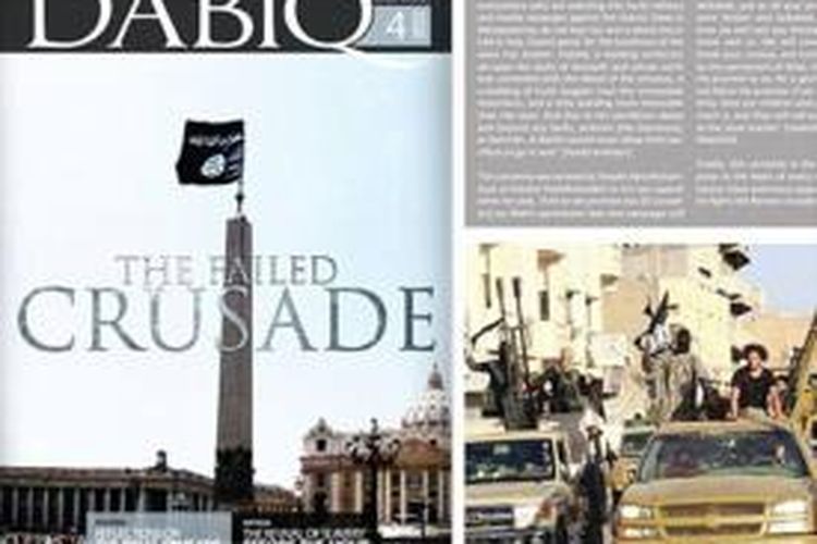 Sampul majalah Dabiq edisi keempat yang berisi ancaman ISIS yang menyatakan akan menyerang dan menduduki Vatikan.