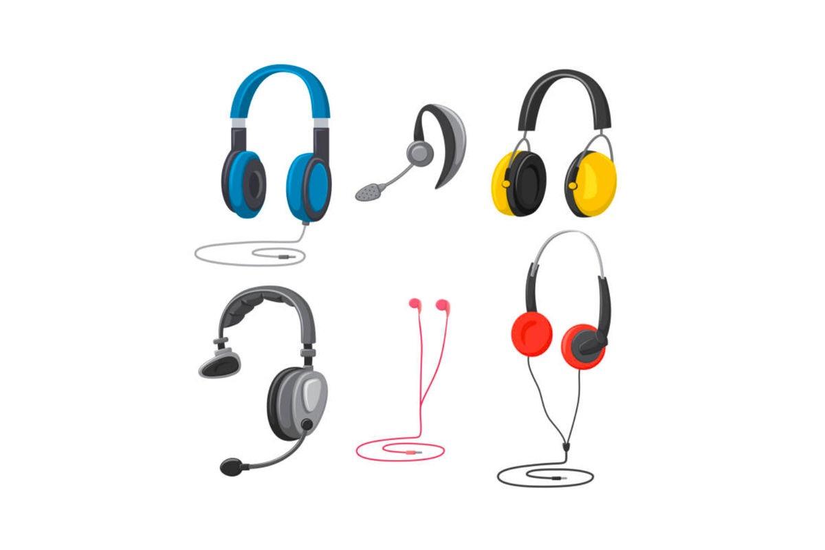 Perbedaan headset, headphone, dan earphone.