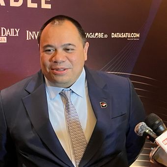 Chief Investment Officer (CIO) Danantara Indonesia Pandu Sjahrir saat ditemui di Hotel Mulia Senayan, Jakarta, Selasa (26/5/2026).