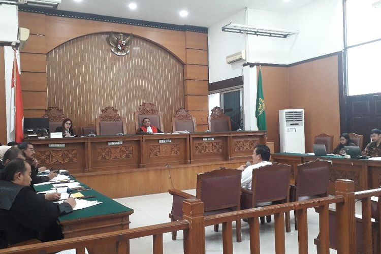 Suasana sidang gugatab praperadilan I Nyoman Dhamantra terhadap KPK di Pengadilan Negeri Jakarta Selatan, Kamis (7/11/2019).
