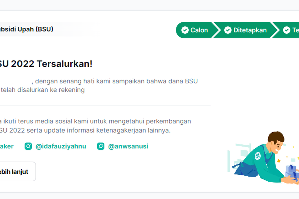 Notifikasi BSU 2022 tersalurkan